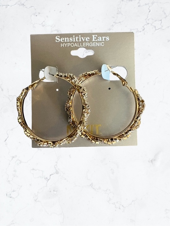 Mixit Jewelry - Mixit Gold Crystal-Accent Hoop Earrings